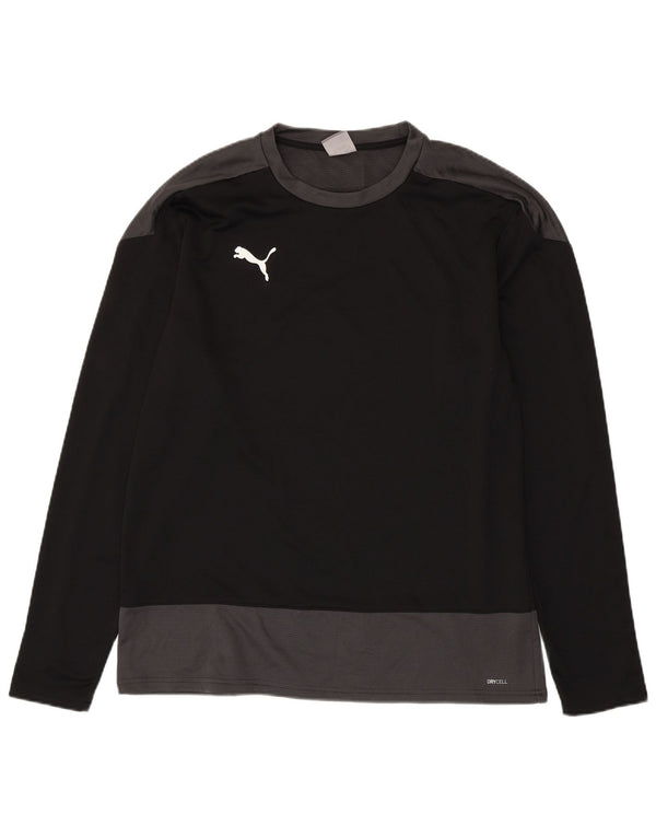 PUMA Mens Top Long Sleeve XL Black Colourblock Polyester