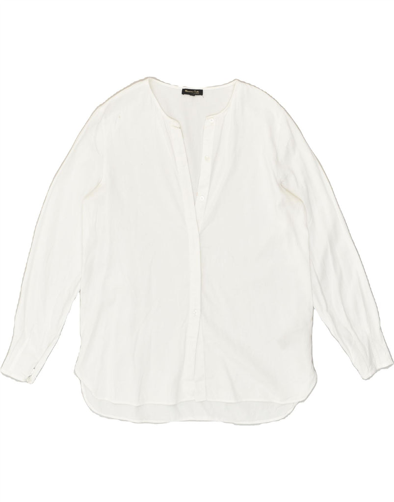 MASSIMO DUTTI Womens Shirt Blouse EU 40 Medium White Cotton | Vintage Massimo Dutti | Thrift | Second-Hand Massimo Dutti | Used Clothing | Messina Hembry 