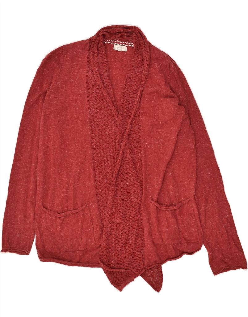 FAT FACE Womens Asymmetric Cardigan Sweater UK 12 Medium Red Flecked | Vintage Fat Face | Thrift | Second-Hand Fat Face | Used Clothing | Messina Hembry 