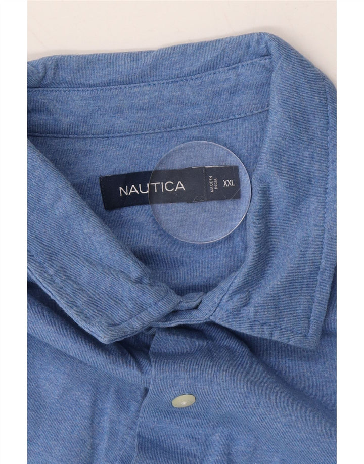 NAUTICA Mens Short Sleeve Shirt 2XL Blue Cotton Vintage Nautica and Second-Hand Nautica from Messina Hembry 