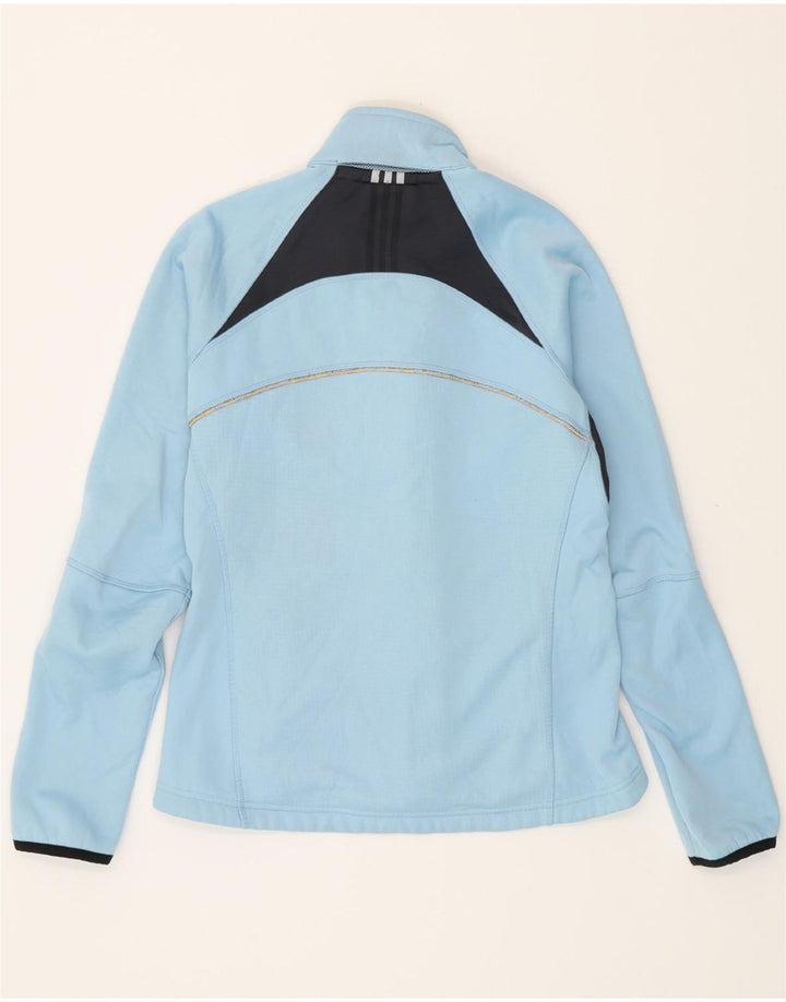 ADIDAS Womens Tracksuit Top Jacket UK 12 Medium Blue Colourblock Polyester Vintage Adidas and Second-Hand Adidas from Messina Hembry 