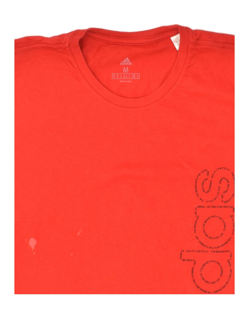 ADIDAS Mens Graphic T-Shirt Top Medium Red Cotton | Vintage Adidas | Thrift | Second-Hand Adidas | Used Clothing | Messina Hembry 