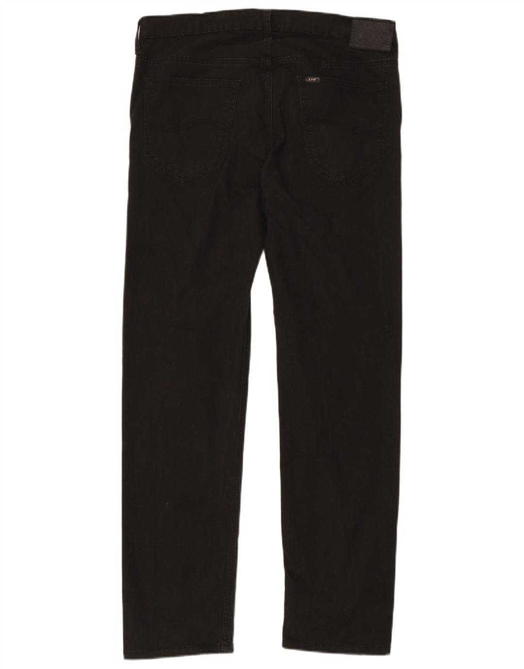 LEE Mens Daren Zip Fly Straight Casual Trousers W34 L32 Black Cotton
