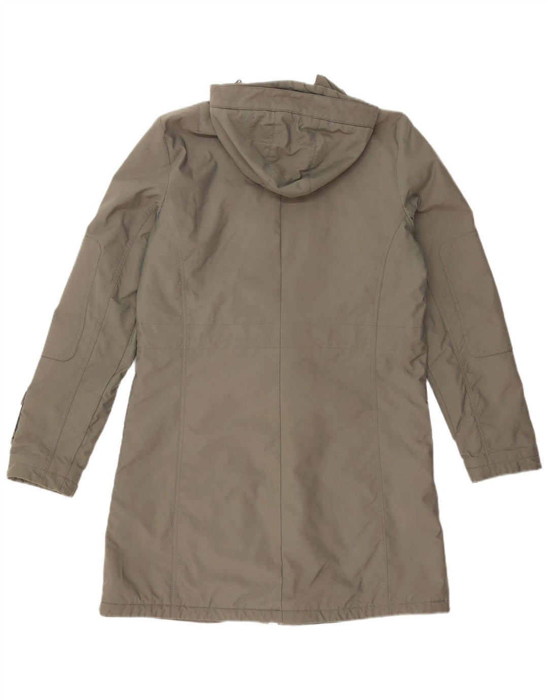 Adidas Womens Hooded Overcoat UK 14 Medium   Grey Polyester