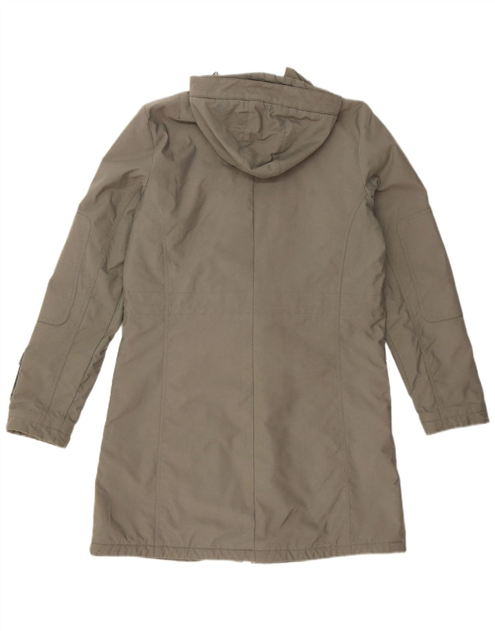 Adidas Womens Hooded Overcoat UK 14 Medium   Grey Polyester