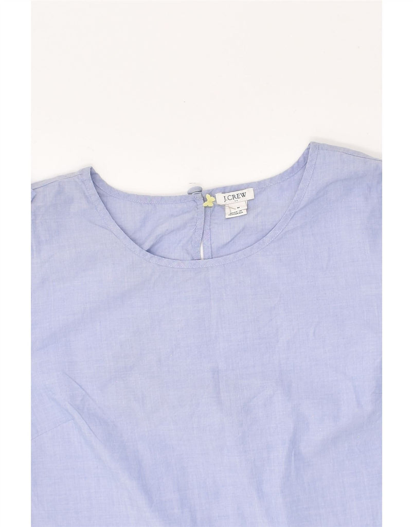 J. CREW Womens 3/4 Sleeve Blouse Top UK 14 Medium Blue Cotton | Vintage J. Crew | Thrift | Second-Hand J. Crew | Used Clothing | Messina Hembry 