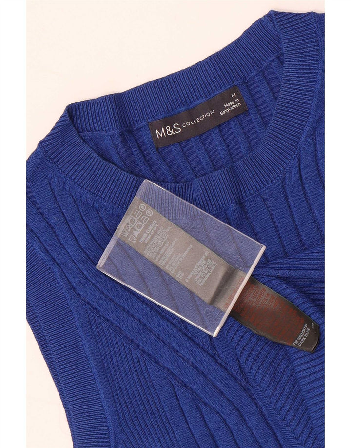 Marks & Spencer Womens Vest Top UK 12 Medium Blue Viscose