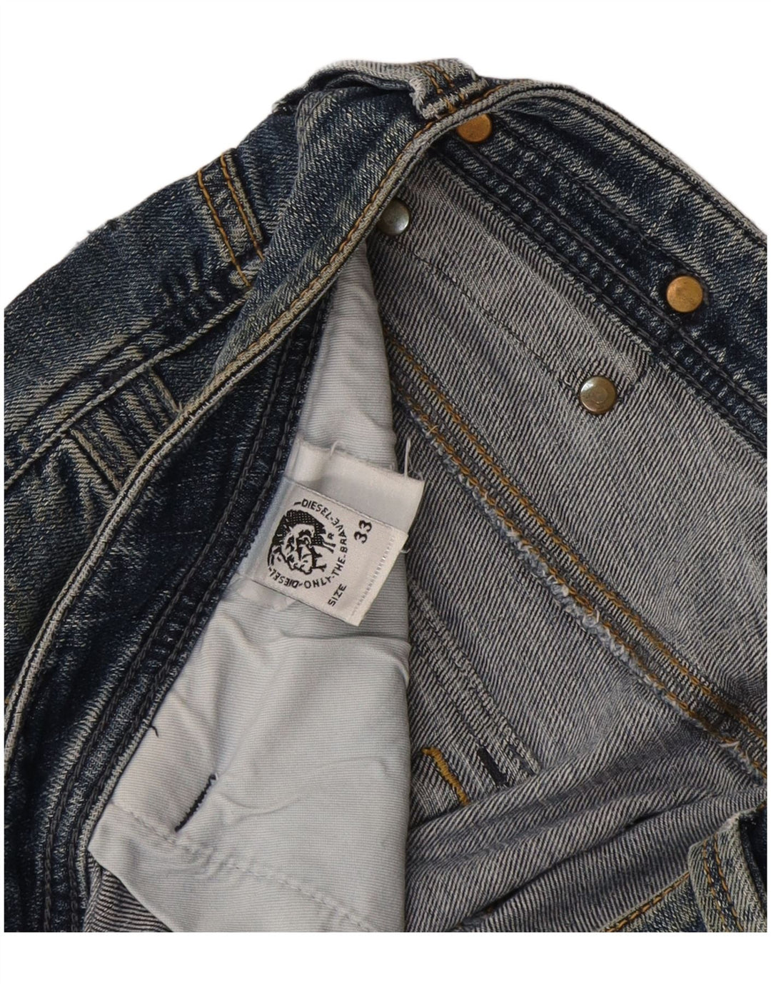 Diesel Mens Cargo Bootcut Jeans W33 L33 Blue