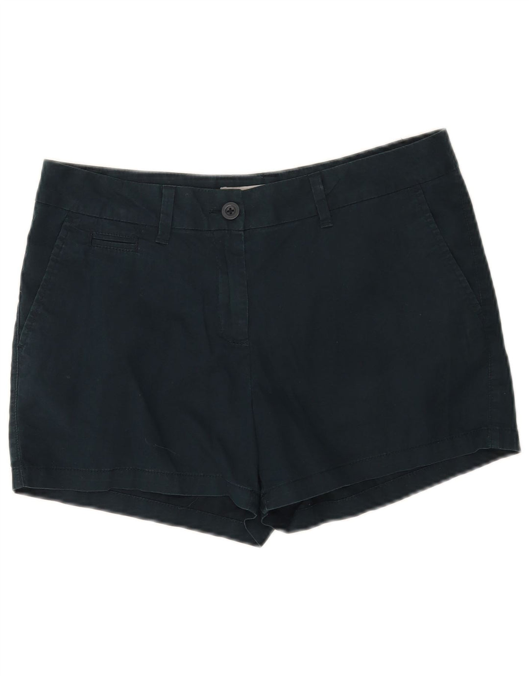 Marks & Spencer Womens Chino Shorts UK 12 Medium W30  Navy Blue Cotton