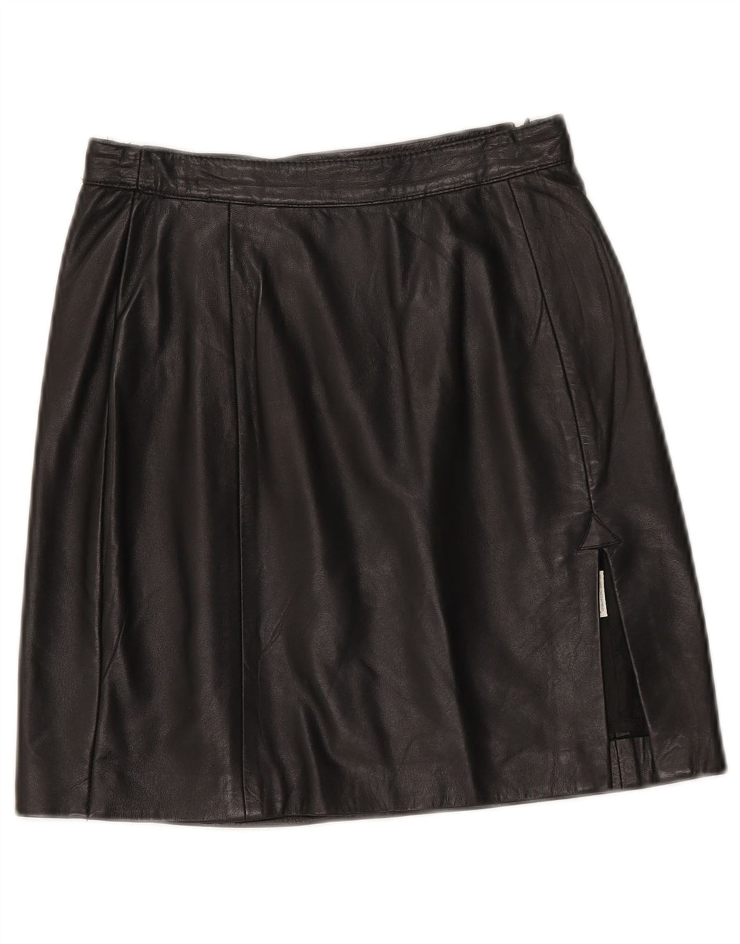 Vintage Womens Mini Leather Skirt W24 XS Black