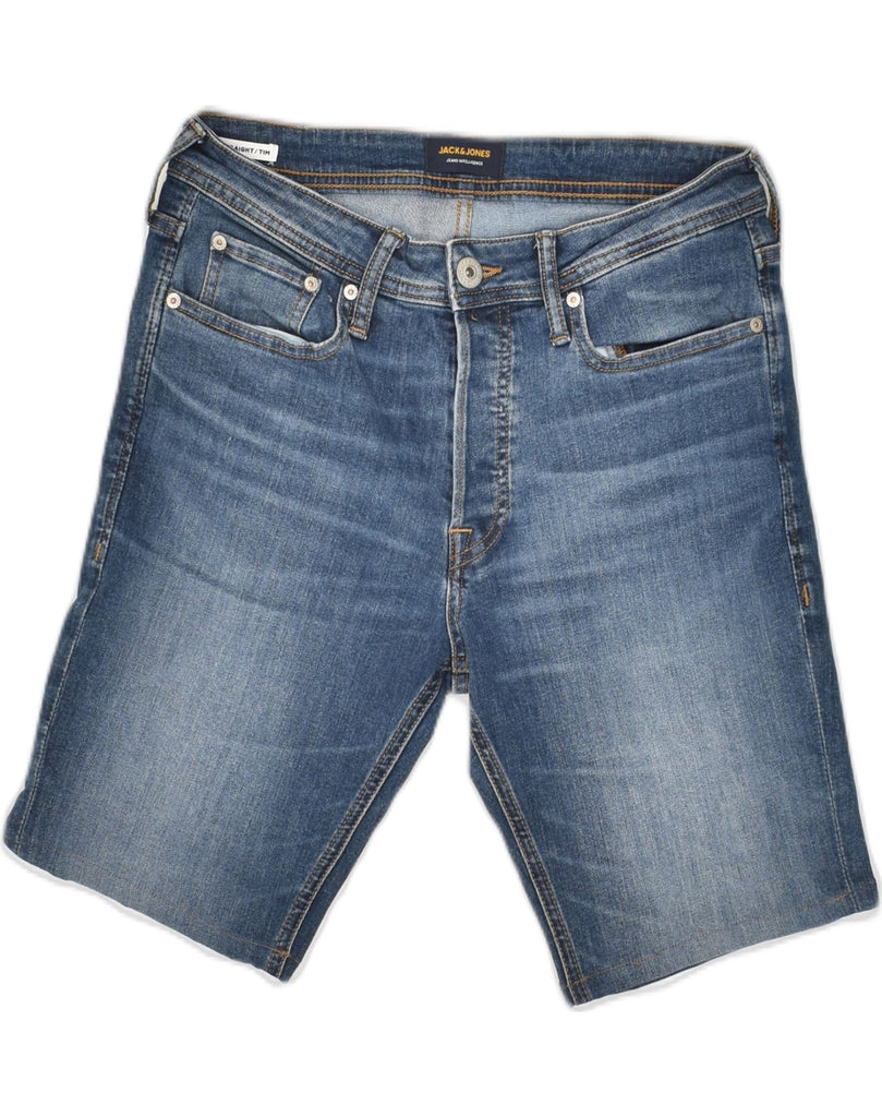 JACK & JONES Mens Denim Shorts W30 Medium  Blue Cotton | Vintage Jack & Jones | Thrift | Second-Hand Jack & Jones | Used Clothing | Messina Hembry 