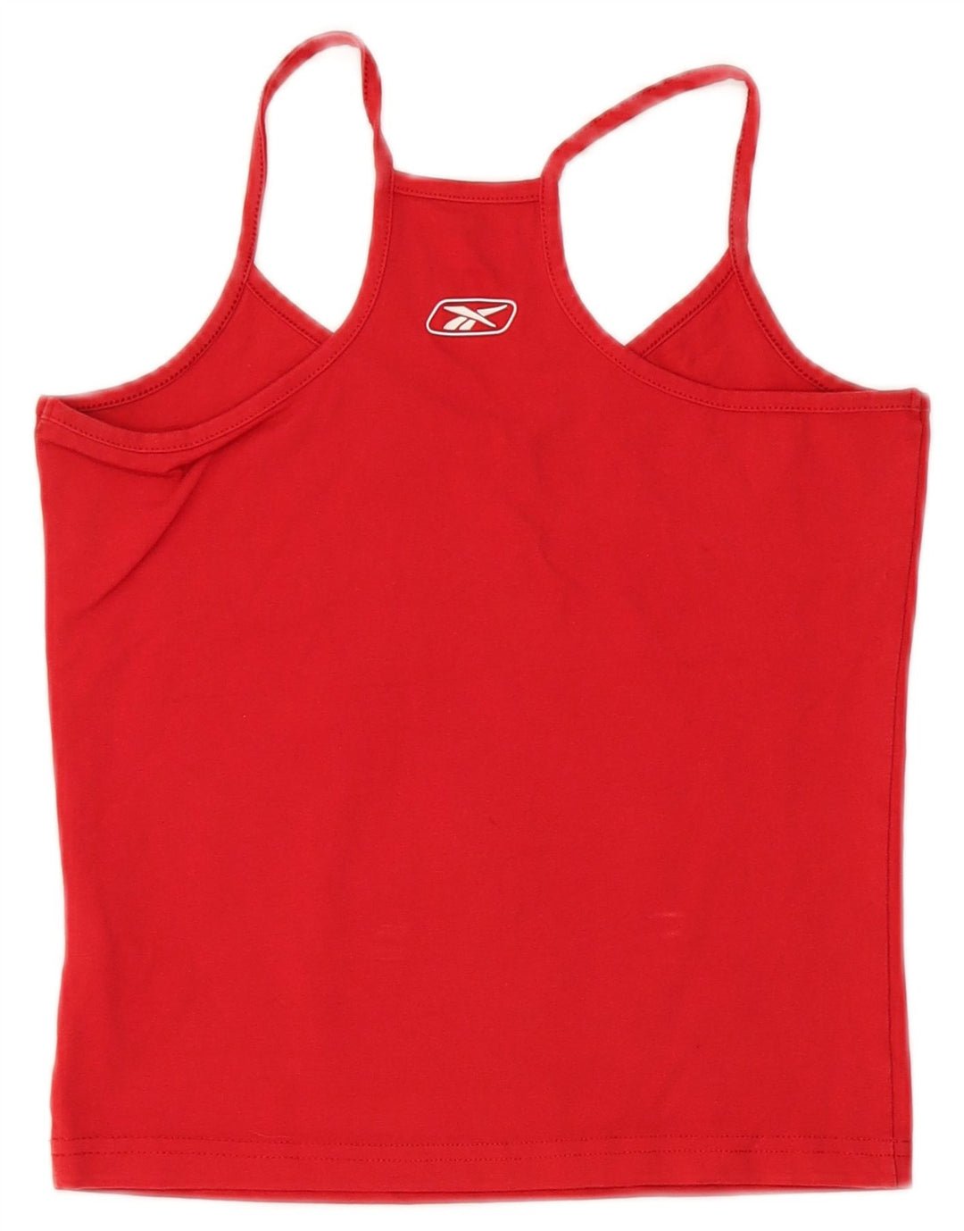 Reebok Womens Graphic Crop Cami Top UK 12 Medium Red Cotton