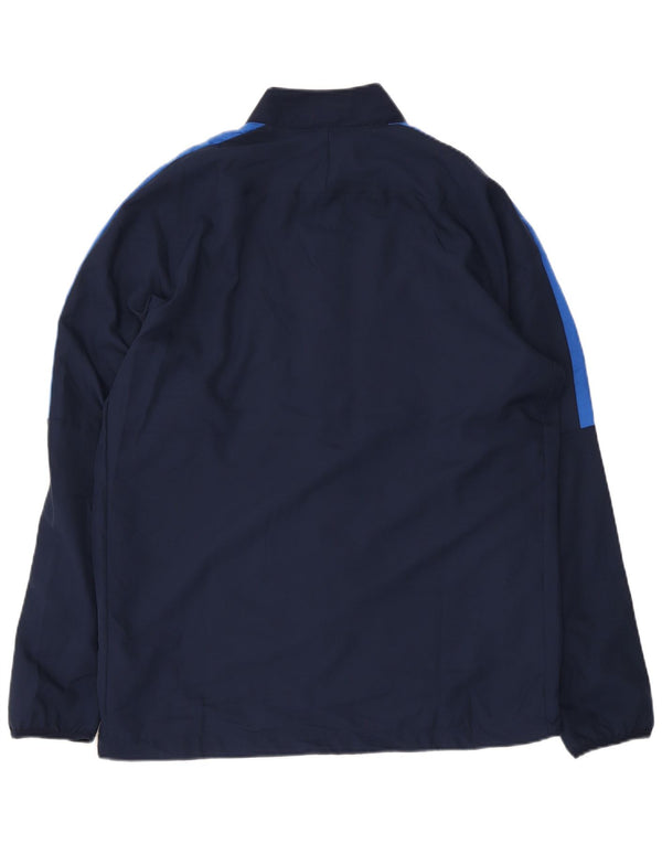 Nike Mens Dri Fit Graphic Tracksuit Top Jacket Large Navy Blue Colourblock