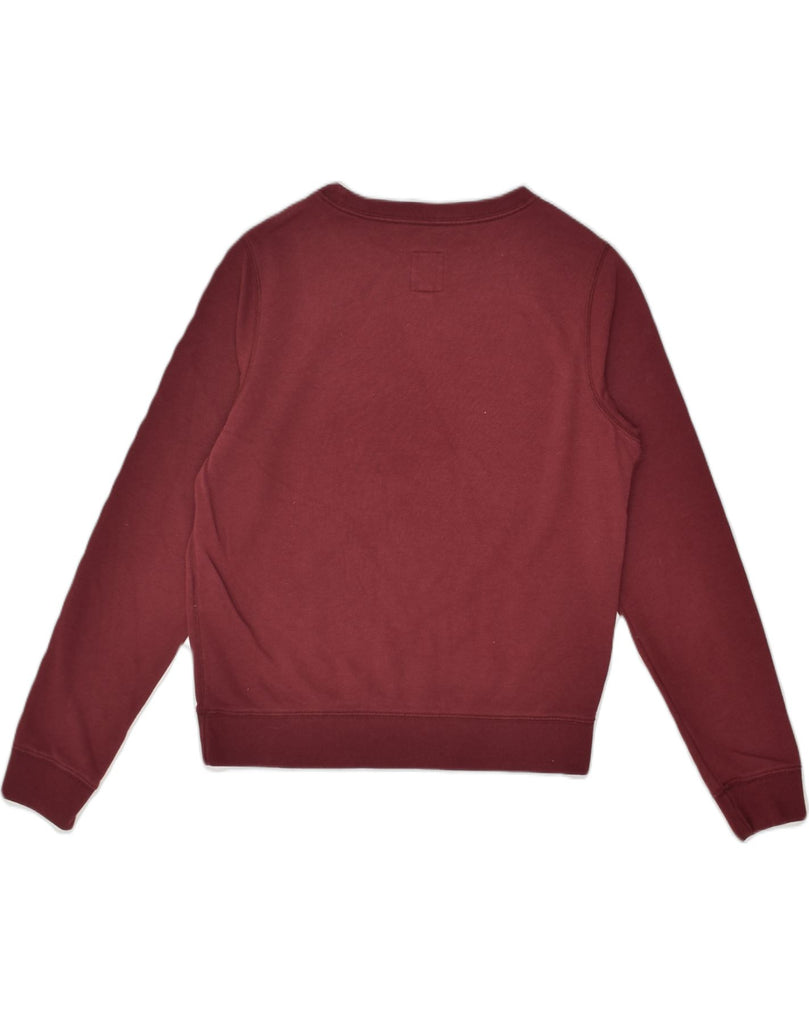 JACK WILLS Womens Loose Fit Graphic Sweatshirt Jumper UK 10 Small  Maroon | Vintage Jack Wills | Thrift | Second-Hand Jack Wills | Used Clothing | Messina Hembry 