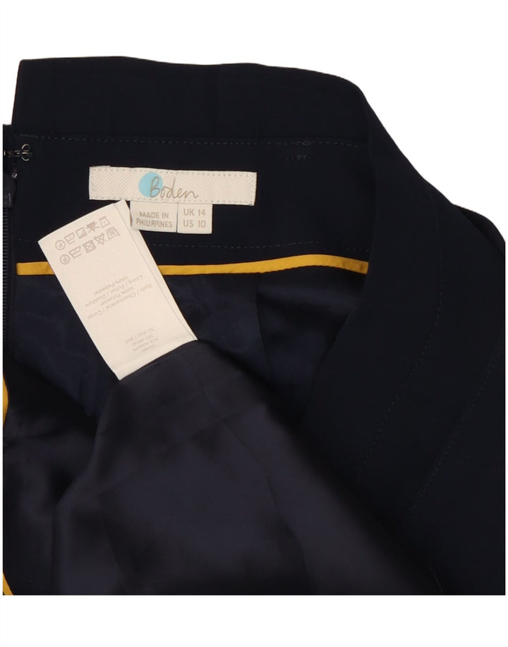 Boden Womens Midi Pencil Skirt UK 14 Large W32  Navy Blue Polyester