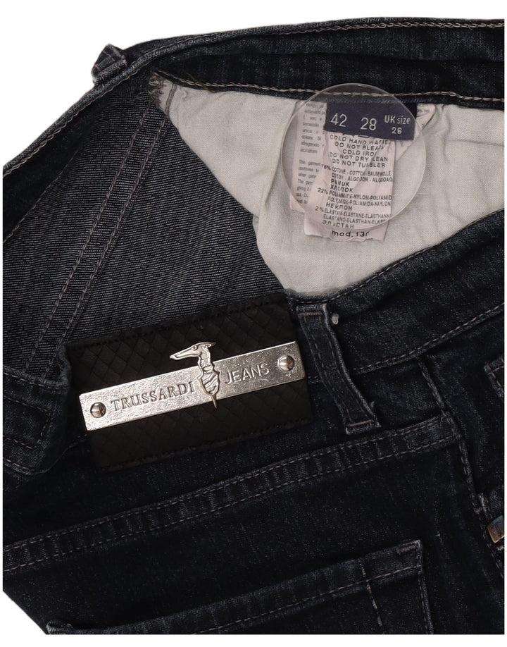 Trussardi Womens Straight Jeans W26 L30 Navy Blue Cotton