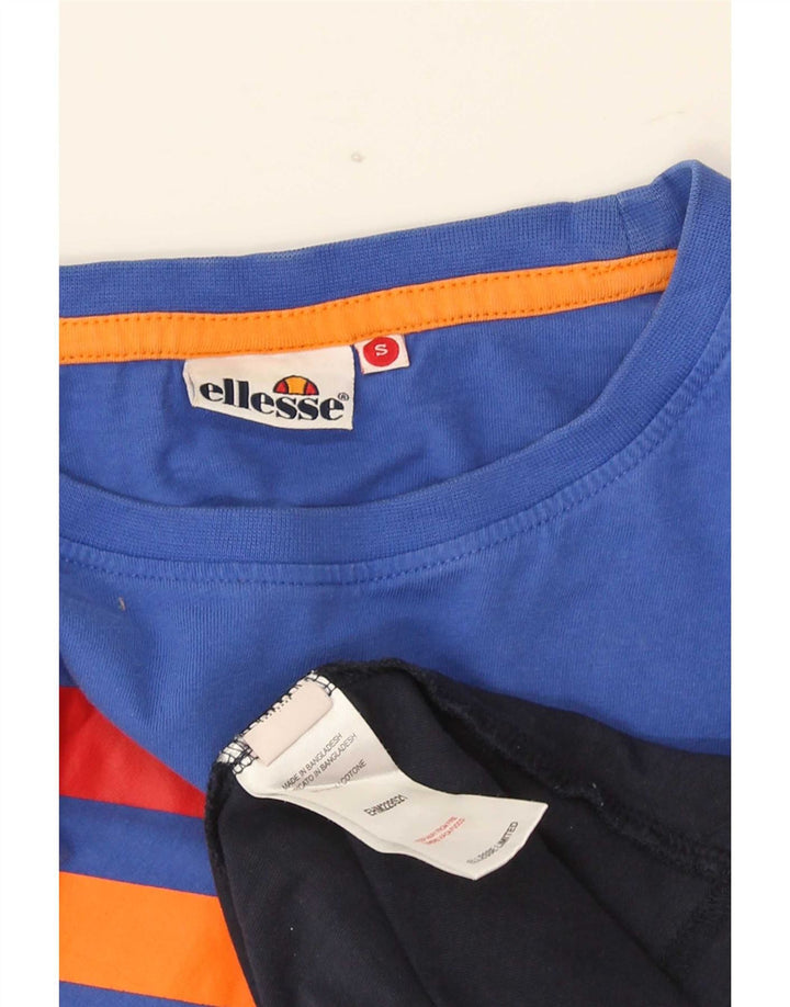 Ellesse Mens Graphic T-Shirt Top Small Multicoloured Colourblock Cotton