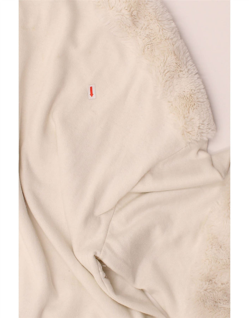 ZARA Womens Oversized Sweatshirt Jumper UK 10 Small White Cotton Vintage Zara and Second-Hand Zara from Messina Hembry 