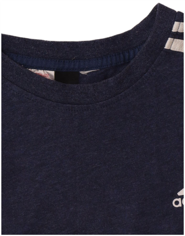 Adidas Boys T-Shirt Top 9-10 Years Navy Blue
