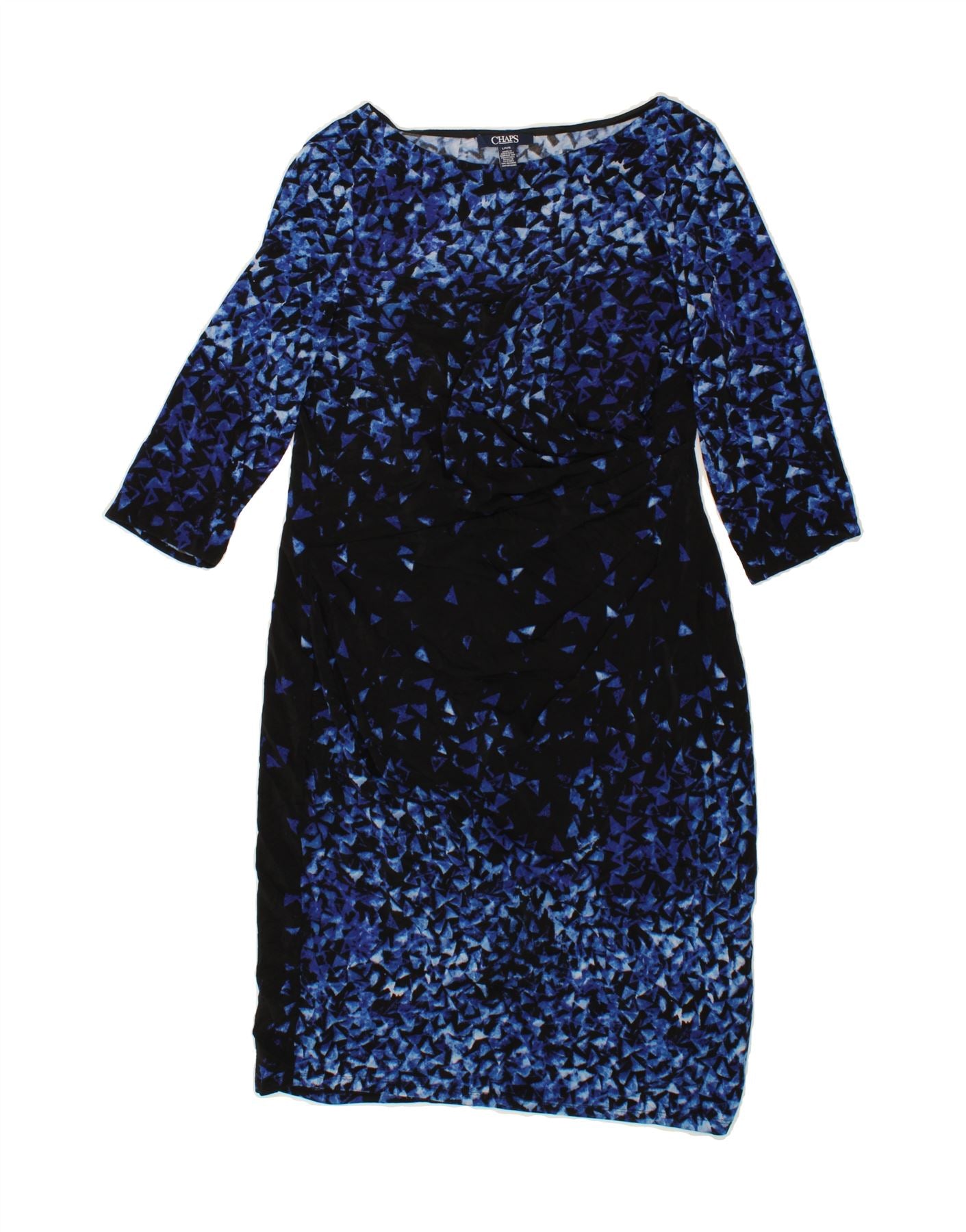 CHAPS Womens Long Sleeve Sheath Dress UK 14 Large Navy Blue