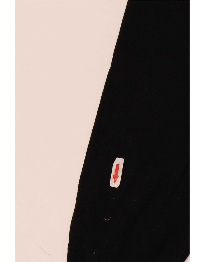 Autograph  Mens Zip Neck Jumper Sweater Large Black Merino Wool