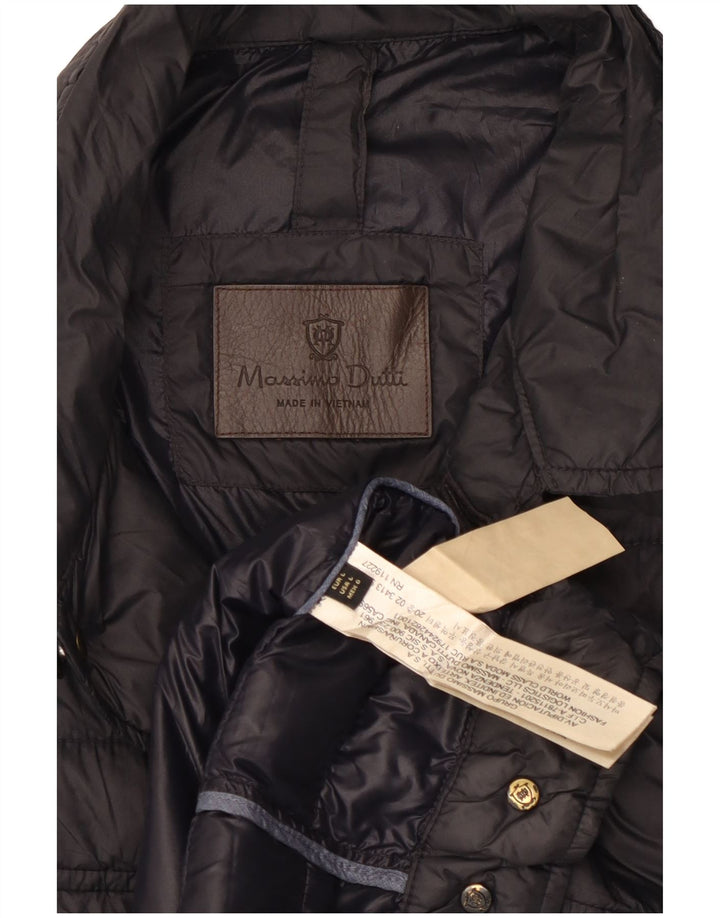 MASSIMO DUTTI Mens Padded Jacket UK 40 Large Black Polyester