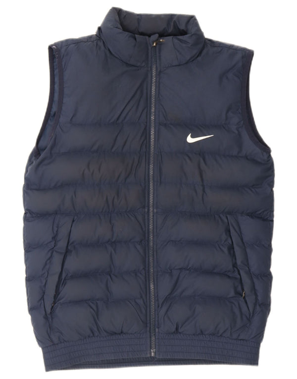 Nike Boys Padded Gilet 13-14 Years XL Navy Blue Polyester
