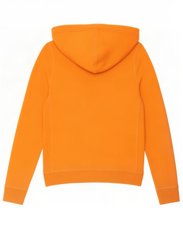 Abercrombie & Fitch Womens Graphic Hoodie Jumper UK 14 Medium Orange Cotton