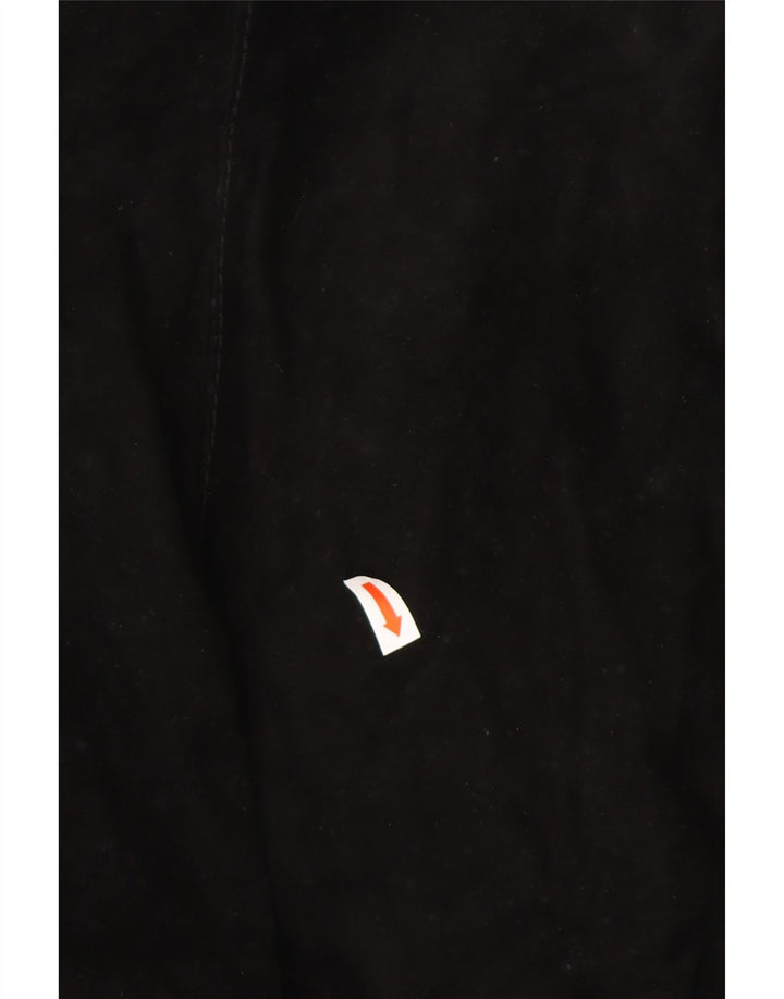 VINTAGE Womens Crop Suede Jacket UK 10 Small Black