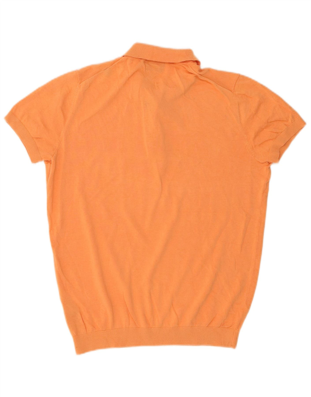 Massimo Dutti Mens Polo Shirt Small Orange Cotton