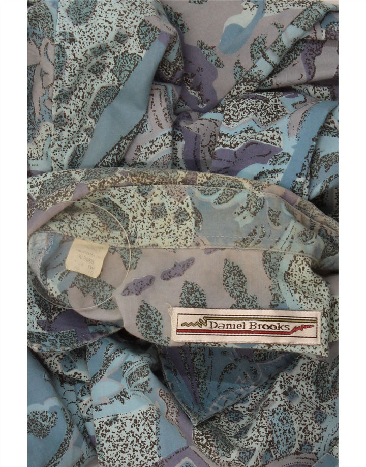 Daniel Brooks Mens Shirt Medium Blue Paisley Cotton