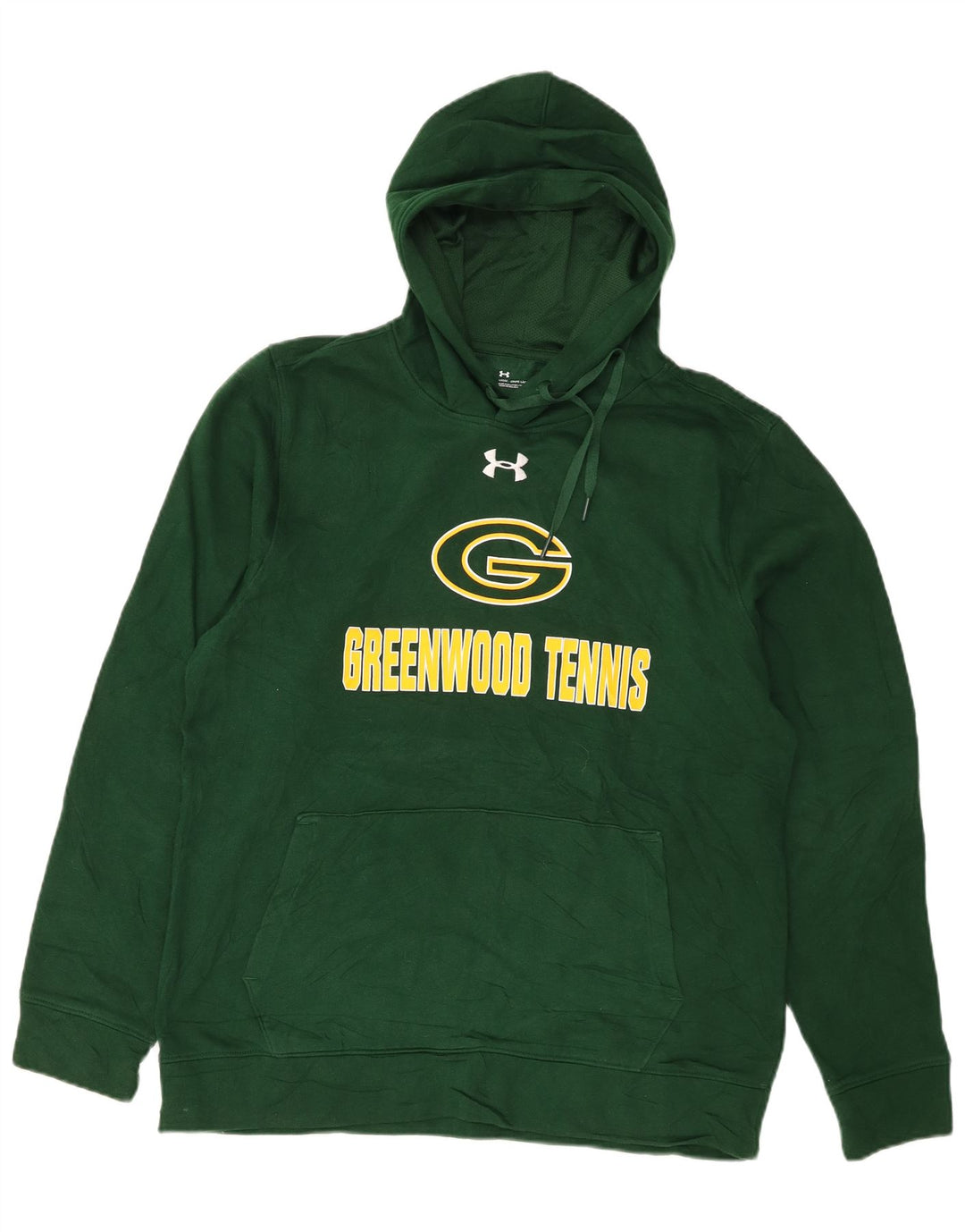 Under Armour Mens Graphic Hoodie Jumper Medium Green