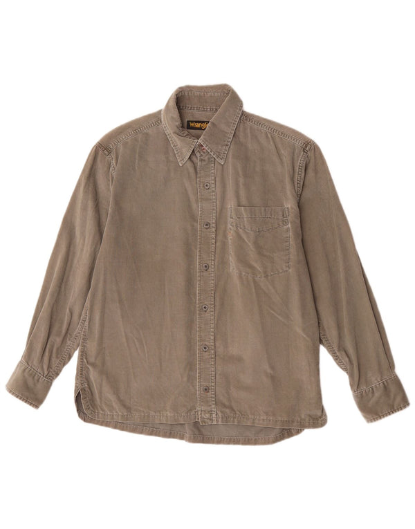 Wrangler Mens Corduroy Shirt Medium Grey