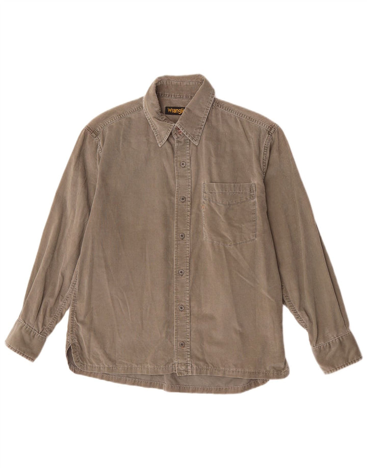 Wrangler Mens Corduroy Shirt Medium Grey