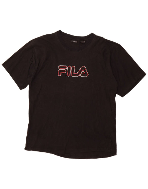 FILA Mens Graphic T-Shirt Top XL Black