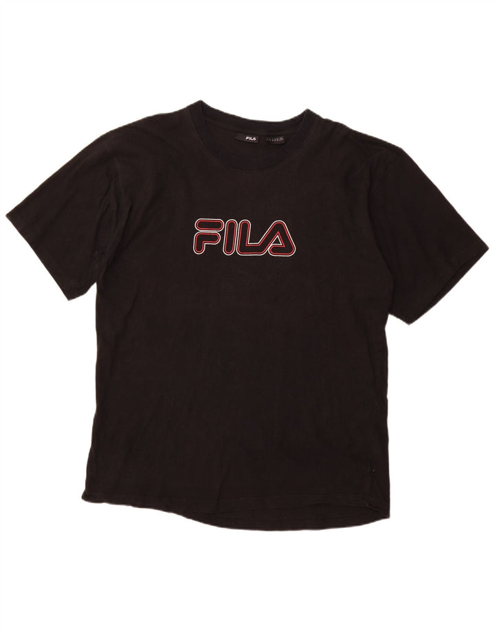 FILA Mens Graphic T-Shirt Top XL Black