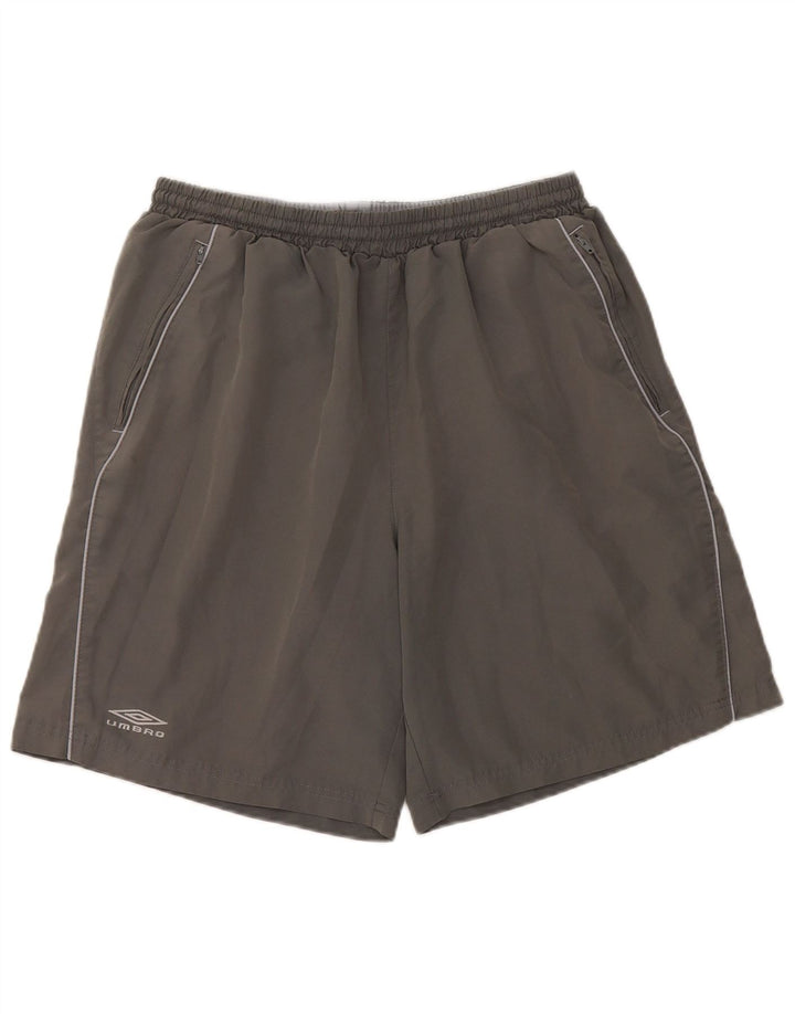 Umbro Mens Sport Shorts Large Grey Polyester
