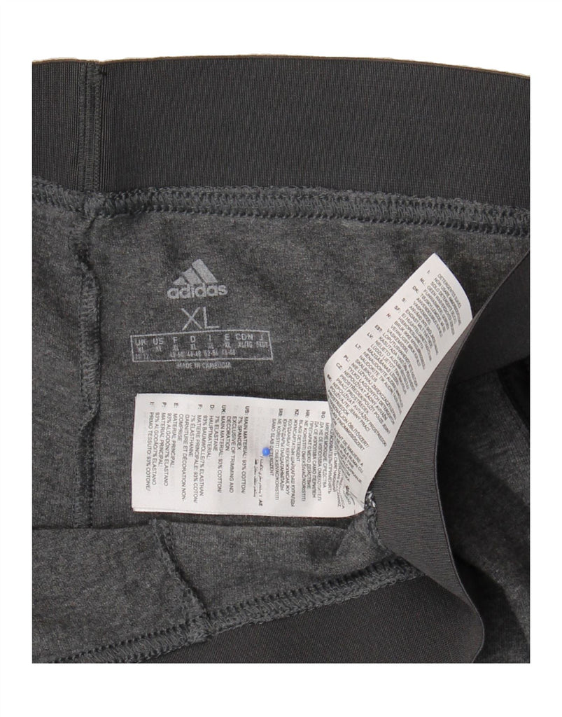 ADIDAS Womens Leggings UK 20/22 XL  Grey Colourblock Cotton Vintage Adidas and Second-Hand Adidas from Messina Hembry 