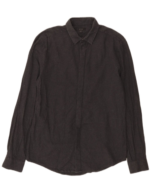 Cos Mens Shirt EU 40 Medium Grey Cotton
