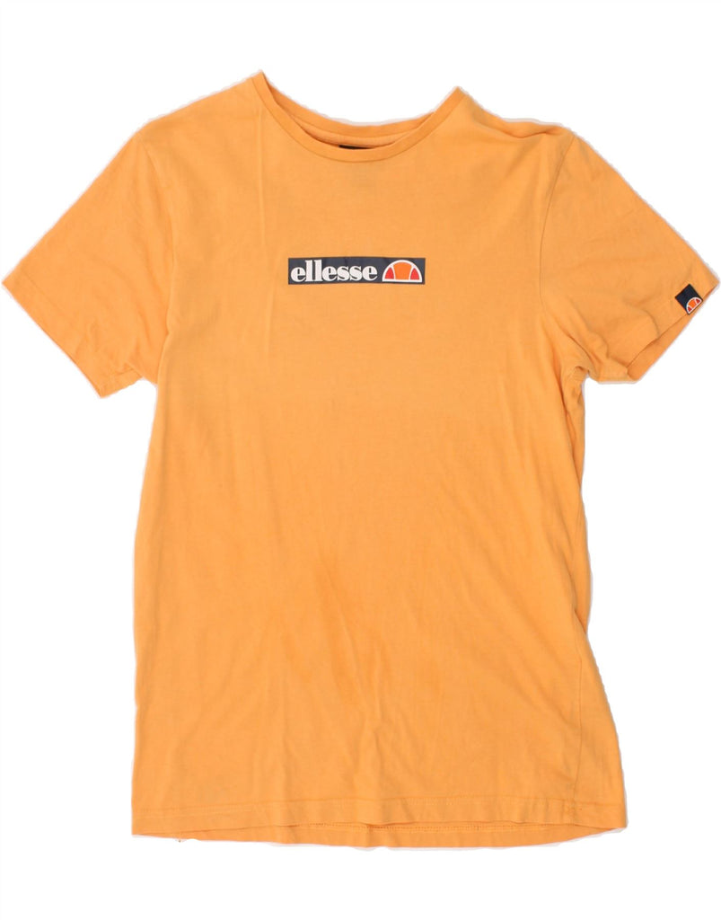 ELLESSE Mens Graphic T-Shirt Top Small Yellow Cotton | Vintage Ellesse | Thrift | Second-Hand Ellesse | Used Clothing | Messina Hembry 