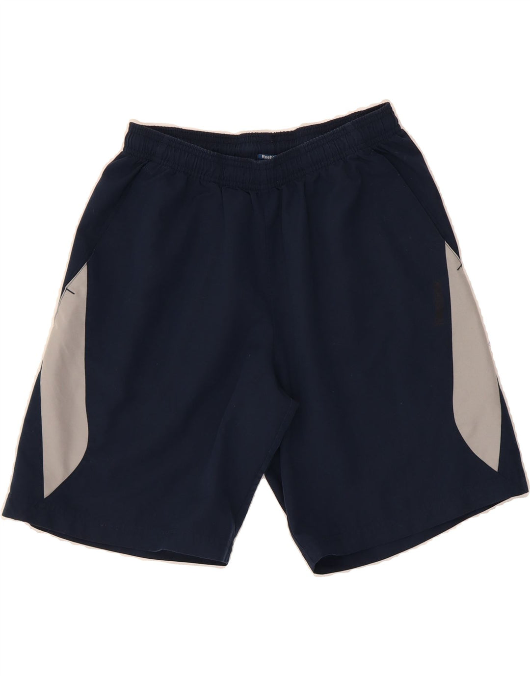 REEBOK Mens Sport Shorts Medium  Navy Blue Colourblock Polyester Vintage Reebok and Second-Hand Reebok from Messina Hembry 