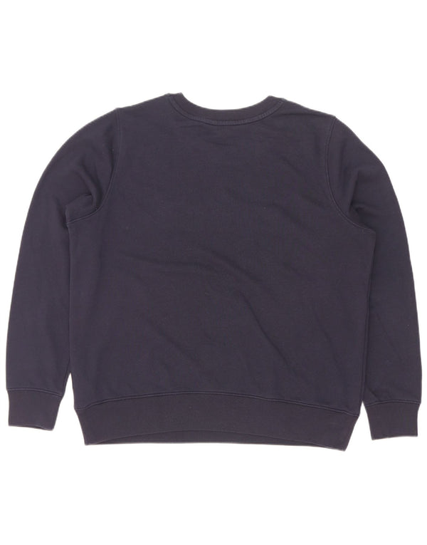 Marks & Spencer Womens Graphic Sweatshirt Jumper UK 14 Large Navy Blue