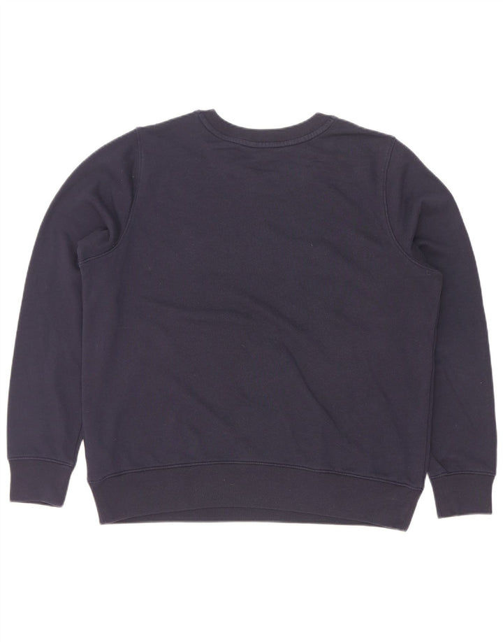 Marks & Spencer Womens Graphic Sweatshirt Jumper UK 14 Large Navy Blue