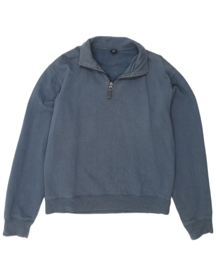 Gap Mens Zip Neck Sweatshirt Jumper Small Blue