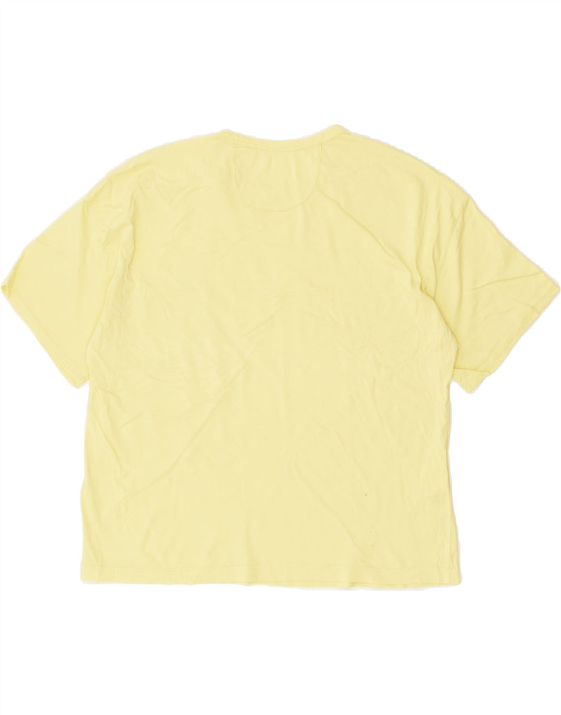 MASSIMO DUTTI Womens T-Shirt Top UK 6 XS Yellow Cotton | Vintage Massimo Dutti | Thrift | Second-Hand Massimo Dutti | Used Clothing | Messina Hembry 