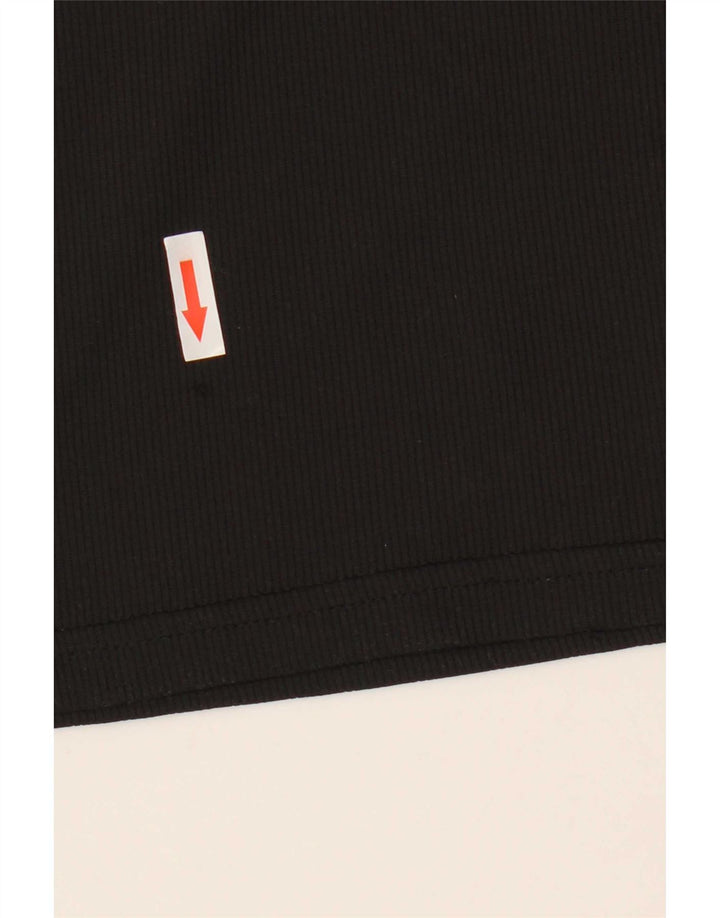 Puma Mens Graphic T-Shirt Top Medium Black Striped Polyester