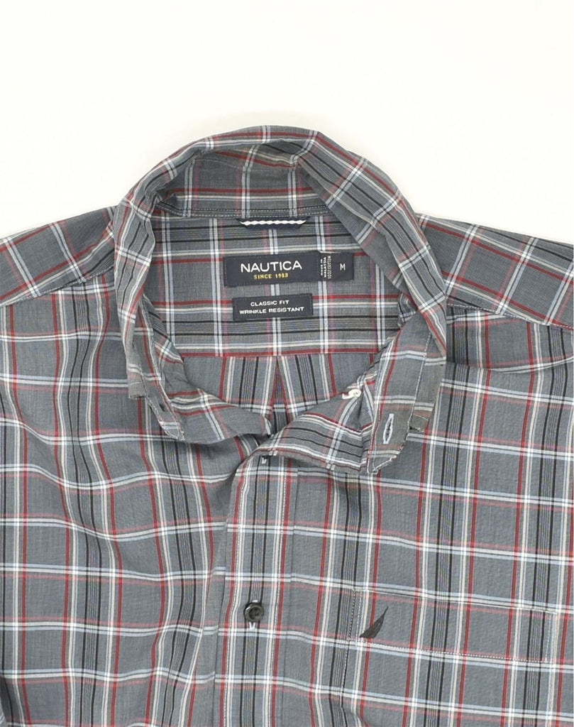 NAUTICA Mens Classic Fit Shirt Medium Grey Check Cotton | Vintage Nautica | Thrift | Second-Hand Nautica | Used Clothing | Messina Hembry 