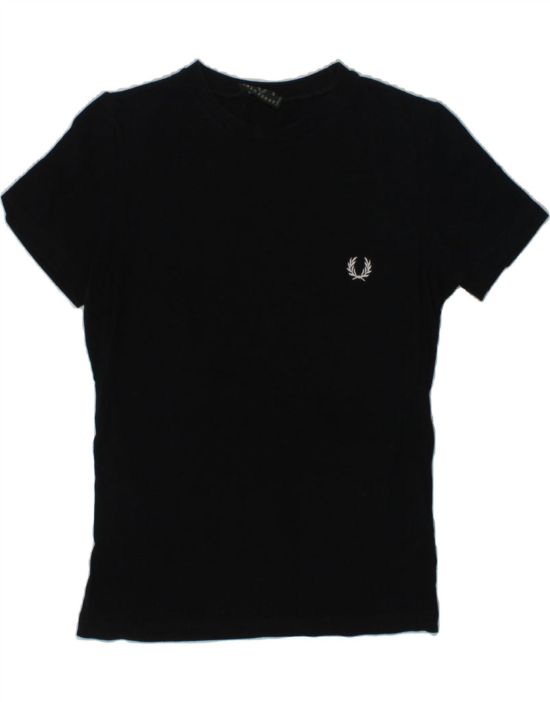 FRED PERRY Boys T-Shirt Top 11-12 Years Small Black Cotton | Vintage Fred Perry | Thrift | Second-Hand Fred Perry | Used Clothing | Messina Hembry 