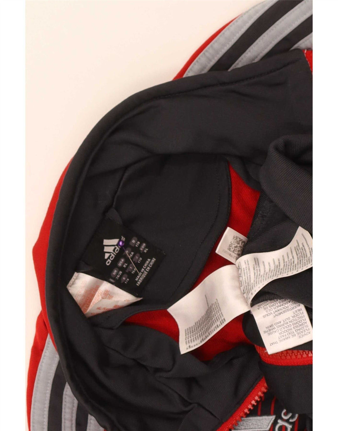 Adidas Boys Graphic Tracksuit Top Jacket 15-16 Years Red Colourblock