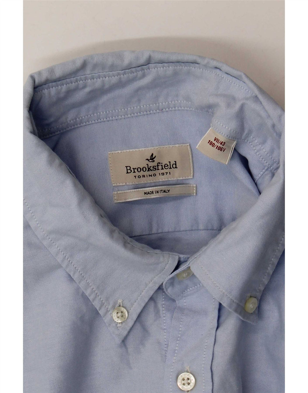 Brooksfield Mens Shirt Size 43 Large Blue
